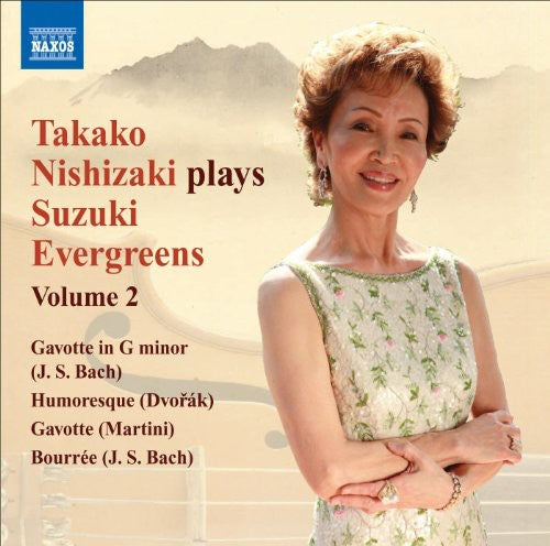 the album cover for TAKAKO NISHIZAKI - Nishizaki Plays Suzuki Evergreens 2