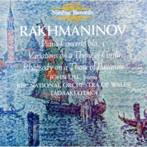the album cover for John Lill - Piano Concerto 4 / Corelli Variations