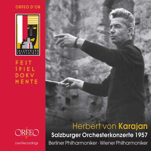 the album cover for Karajan / Bruckner / Brahms / Berger / Einem - Salzburger Orchesterkonzerte 1957
