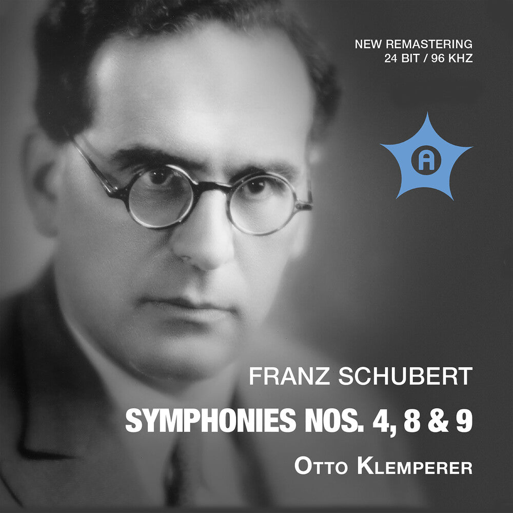 the album cover for F Schubert - Symphonies 4 8 & 9; 1957-60