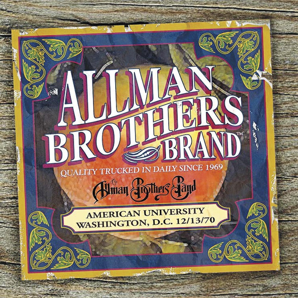 the album cover for The Allman Brothers Band - American University 12/13/70