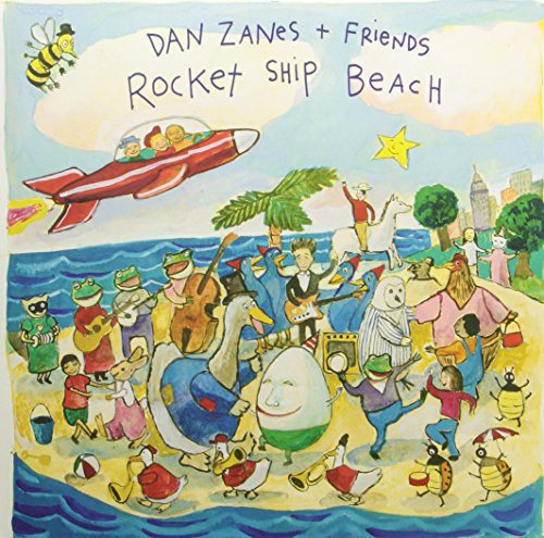 the album cover for Dan Zanes & Friends - Rocket Ship Beach