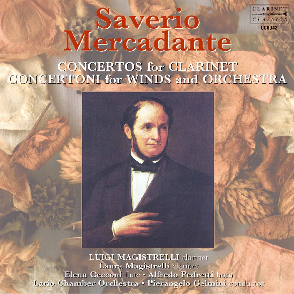 the album cover for Mercadante / Lario Chamber Orch / Magistrelli - Clarinet Ctos