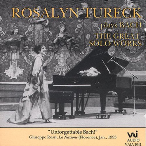 the album cover for J.S. Bach - Rosalyn Tureck Plays Bach: Great Solo Works