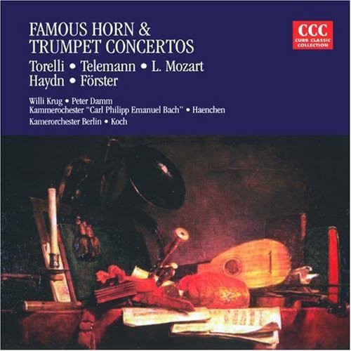 the album cover for Torelli/Haydn - Famous Horn & Trumpet Concertos