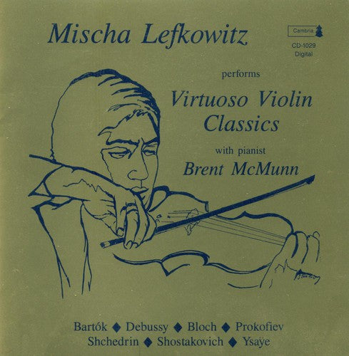 the album cover for MISCHA LEFKOWITZ - Works for Violin & Piano
