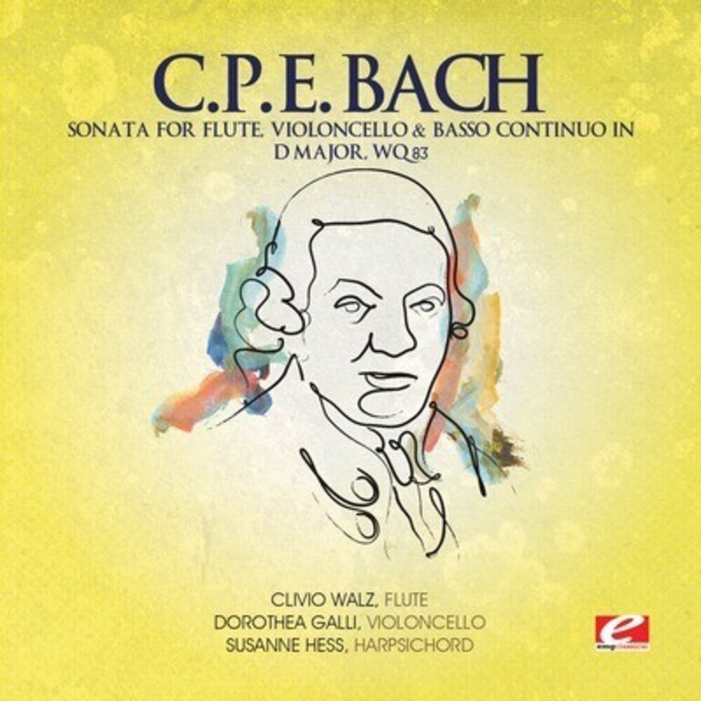 the album cover for C Bach .P.E. - Sonata For Flute Violoncello & Basso D Maj (Ep)