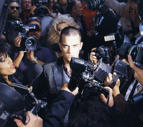 the album cover for Robbie Williams - Life Thru a Lens