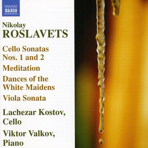 the album cover for N. Roslavets - Works for Cello & Piano