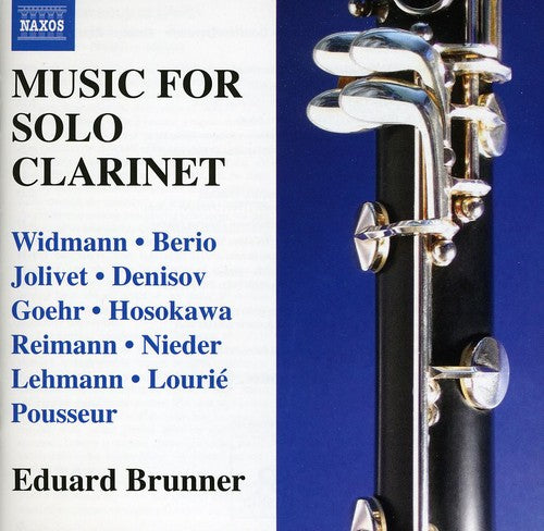the album cover for Eduard Brunner - Works for Solo Clarinet