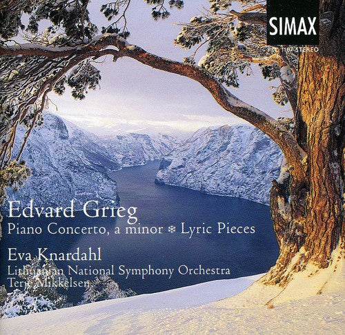 the album cover for Eva Knardahl - Piano Concerto in A minor / Lyric Pieces
