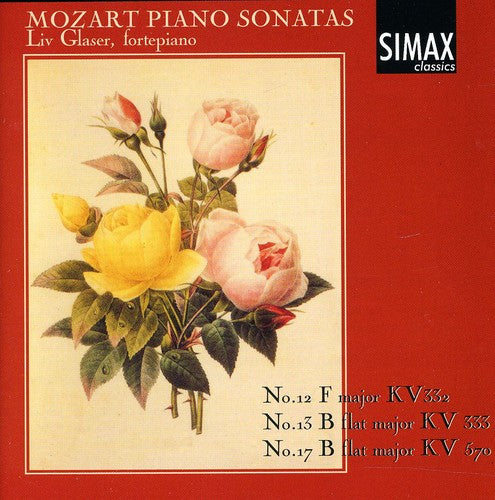 the album cover for Mozart / Glaser - Piano Sonatas 12 13 & 17
