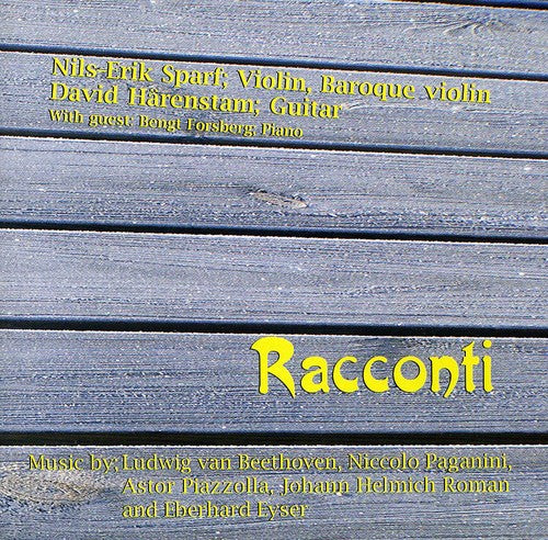 the album cover for Nils-Erik Sparf - Racconti