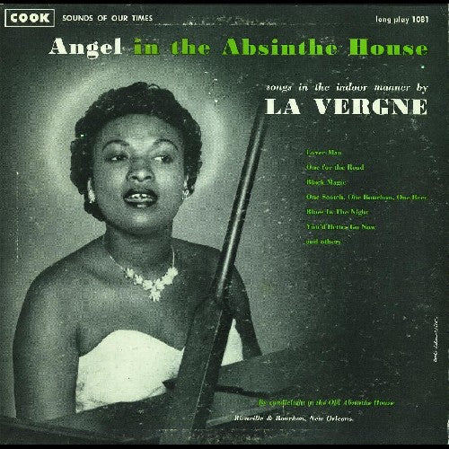 the album cover for La Vergne Smith - Angel in the Absinthe House: Songs Indoor Manner