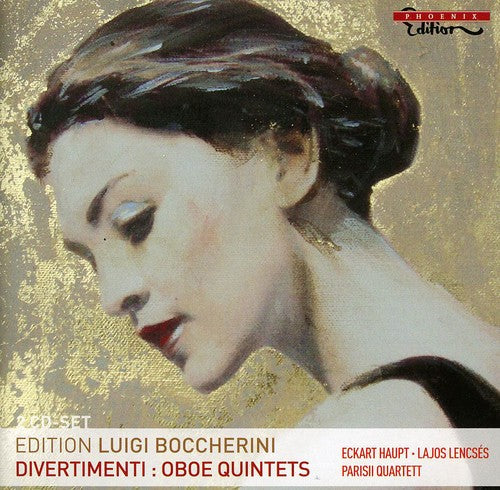 the album cover for Boccherini / Lencses / Parisii Quartet - Divertimenti / Oboe Quintets