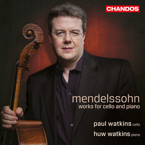the album cover for Paul Watkins & Huw - Works for Cello & Piano