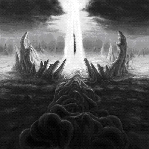 the album cover for Nuclearhammer & Begrime Exemious - Heretical Serpent Cult Split CD