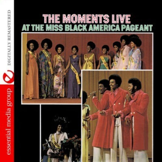 the album cover for Moments - Live at the Miss Black America Pageant