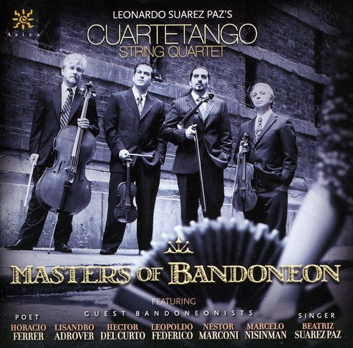 the album cover for Federico / Laurenz / Cuartetango String Quartet - Masters of Bandoneon