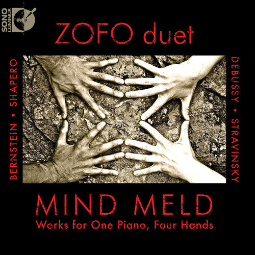 the album cover for Zofo Duet - Mind Meld: Works for 1 Piano & 4 Hands