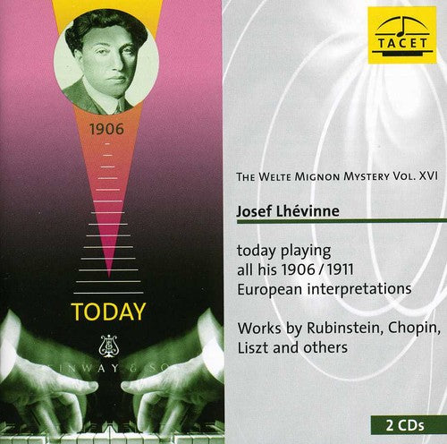 the album cover for Schlozer / Lhevinne - Welte-Mignon Mystery 16: Josef Lhevinne