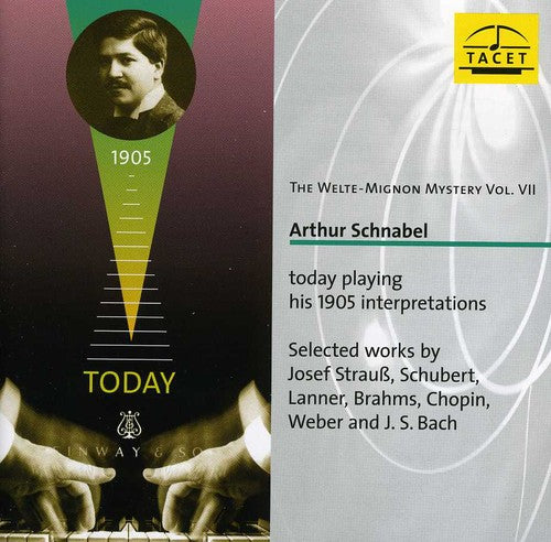 the album cover for Straub / Schnabel / Schubert / Lanner / Brahms - Welte-Mignon Mystery 8: Arthur Schnabel Today