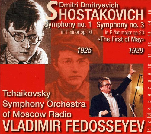 the album cover for Shostakovich / Tchaikovsky Sym Orch / Fedoseyev - Sym 1 & 3 / the First of May