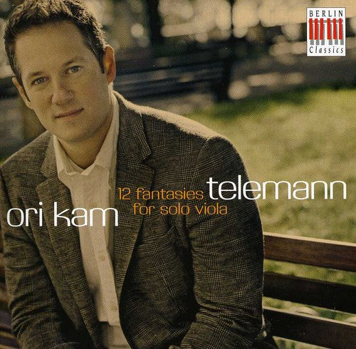 the album cover for Telemann / Kam - 12 Fantasies for Solo Viola
