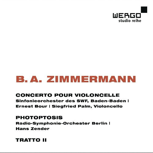 the album cover for Zimmermann / Palm / Radio-Sym-Orch Berlin / Bour - Cello Concerto