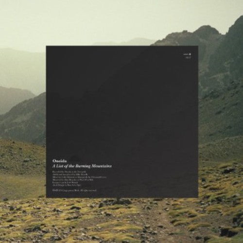 the album cover for Oneida - A List Of The Burning Mountains