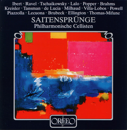the album cover for Philharmonic Cellists / Ravel / Tchaikovsky / Lalo - Saitensprunge