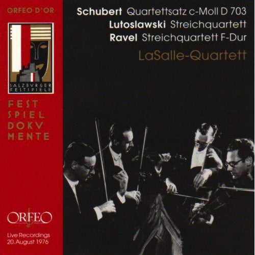 the album cover for Schubert / Lutoslawski / Ravel / La Salle Quartet - Quartets
