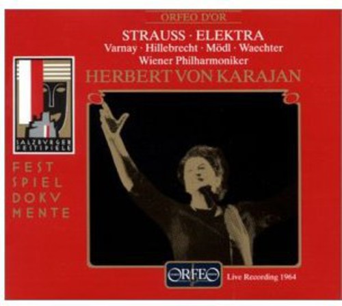 the album cover for R Strauss / Karajan / Vpo - Elektra / Modi / Varnay / Hillebrecht