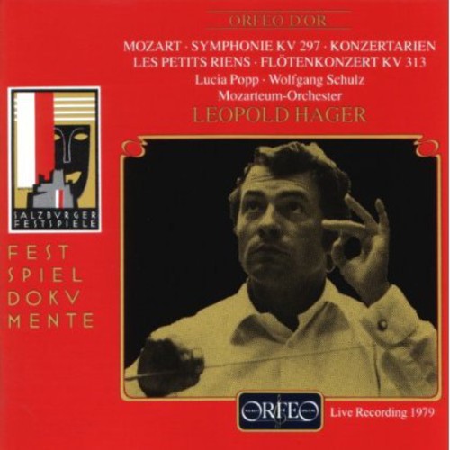 the album cover for Mozart / Hager / Mozarteum Orchestra Salzburg - Concerto for Flute