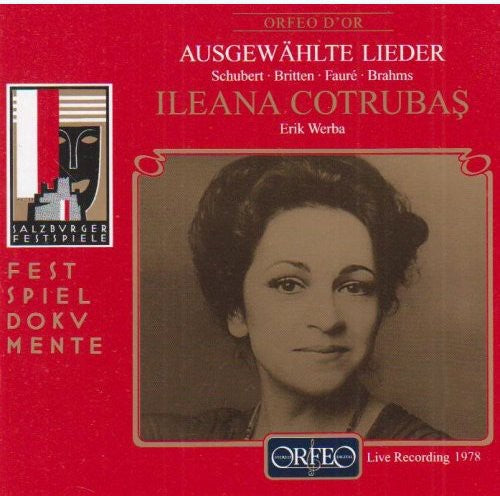 the album cover for Ileana Cotrubas - Selected Lieder: Schubert, Britten, Faure, Et Al