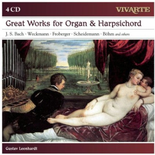 the album cover for Bach JS / Gustav Leonhardt - Great Works For Organ & Harpsichord