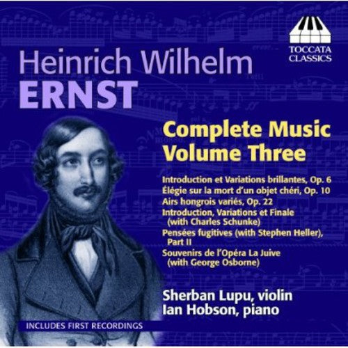 the album cover for Sherban Lupu - Ernst Complete Music 3