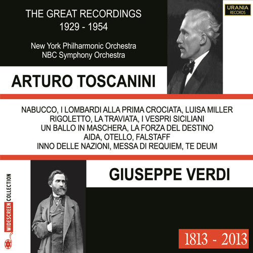 the album cover for G Verdi - Great Recordings 1929-54