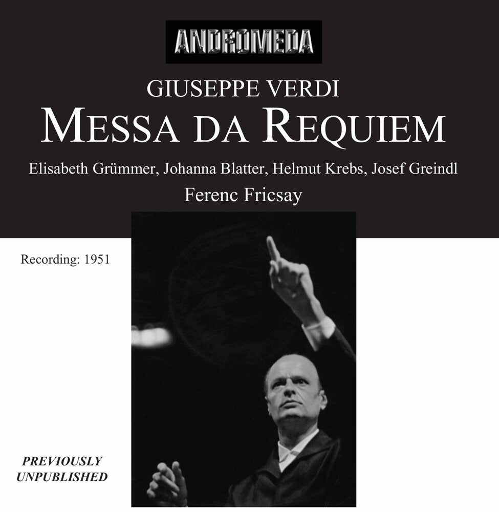 the album cover for Verdi / Fricsay / Grummer / Blatter - Messa Da Requiem (Berlin 27.01)
