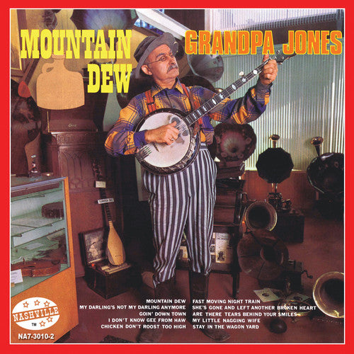 the album cover for Grandpa Jones - Mountain Dew