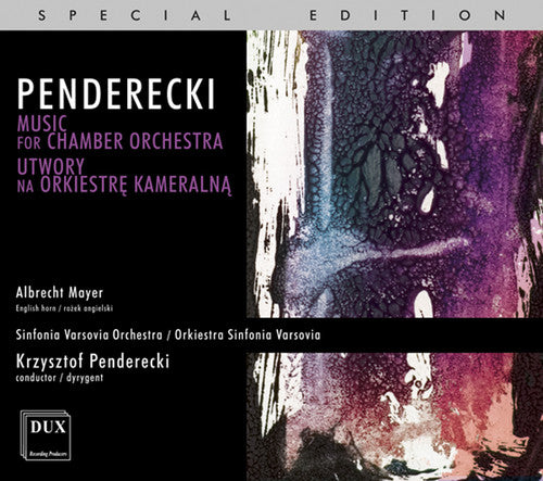 the album cover for Penderecki / Mayer / Haufa / Klocek / Paciorkiewic - Music for Chamber Orchestra