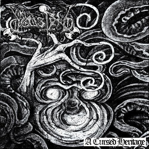 the album cover for Dodsferd - A Cursed Heritage