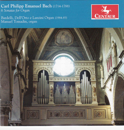 the album cover for Manuel Tomadin - Carl Phillip Emanuel Bach: 6 Sonatas for Organ
