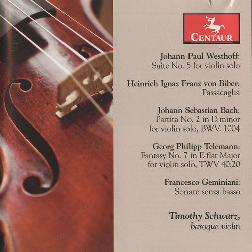 the album cover for Timothy Schwarz - Suite No 5 for Violin Solo / Partita No 2