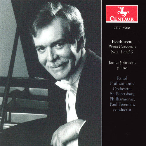 the album cover for James Johnson - Piano Concertos 1 & 3