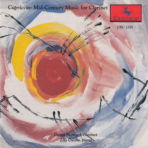 the album cover for David Howard - Capriccio / Music for Clarinet