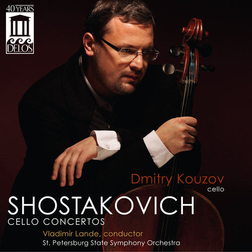 the album cover for Dmitry Kouzov - Cello Concertos
