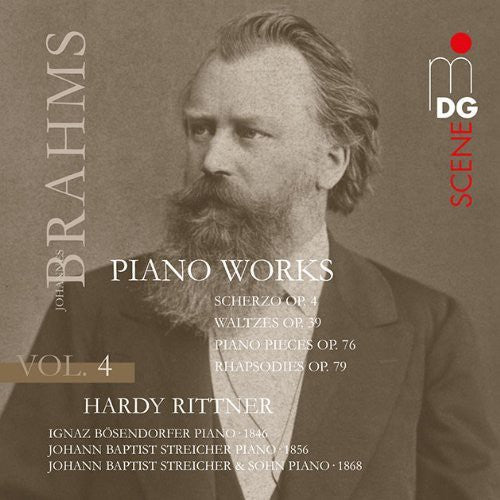 the album cover for Brahms / Hardy Rittner - Complete Piano Music 4