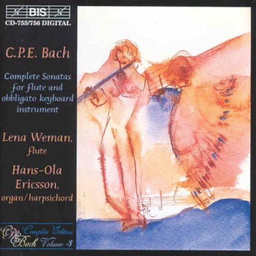 the album cover for C Bach PE / Weman / Ericsson - Complete Sonatas for Flute