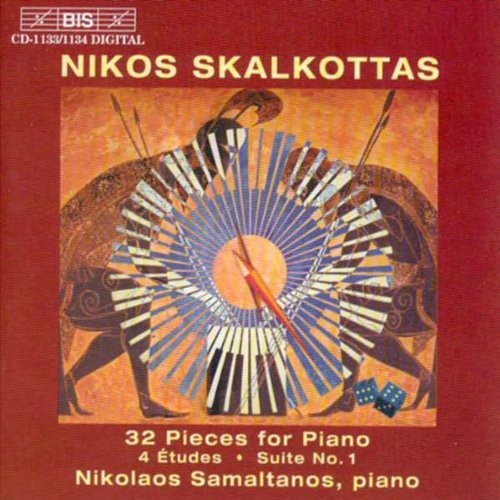 the album cover for Nikolaos Samaltanos - 32 Pieces for Piano / 4 Etudes